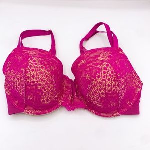 Tell Tale Fuchsia Lace Demi Bra